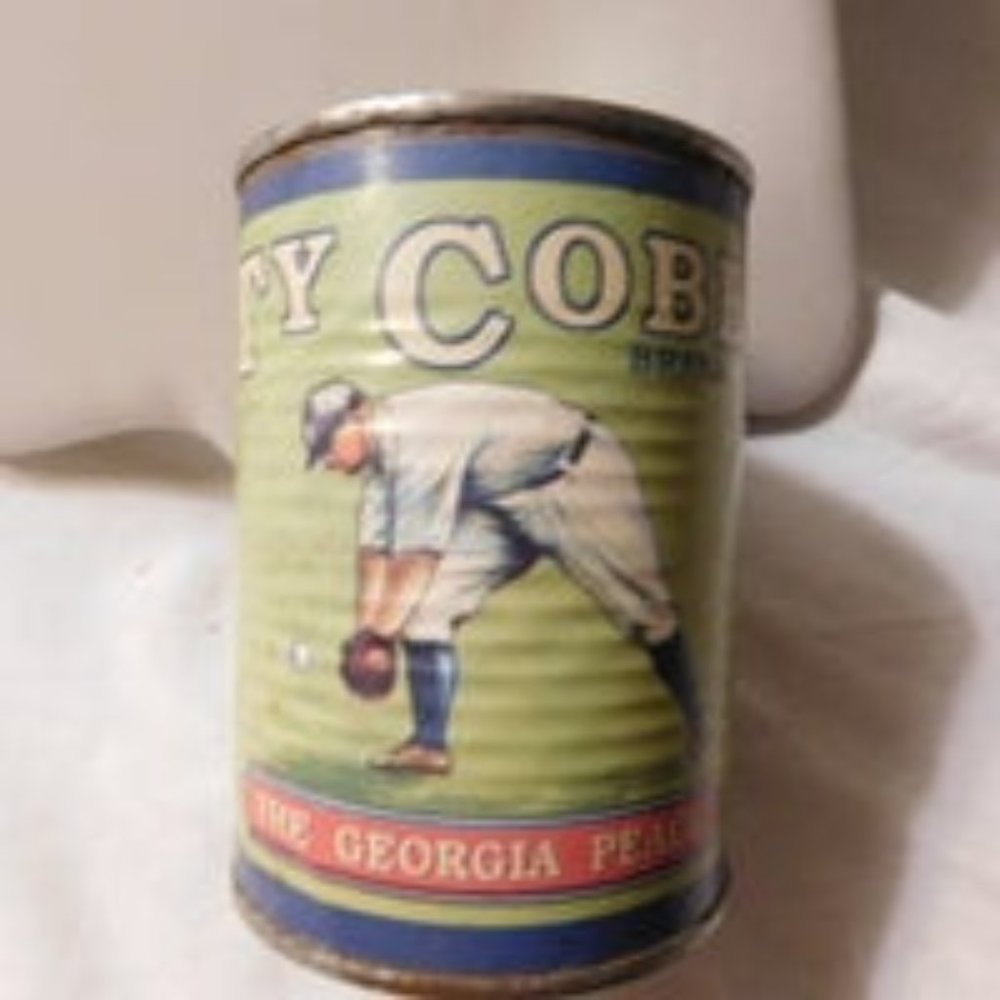 Ty Cobb Georgia Cling Peaches Can Bank